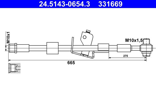 Brake Hose (24.5143-0654.3)