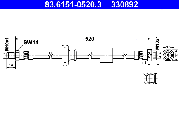 Brake Hose (83.6151-0520.3)