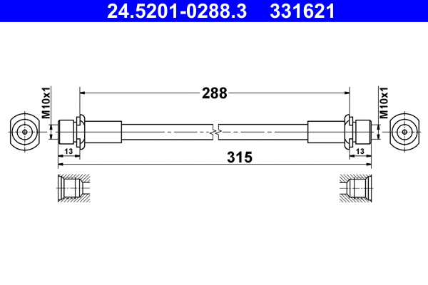 Brake Hose (24.5201-0288.3)