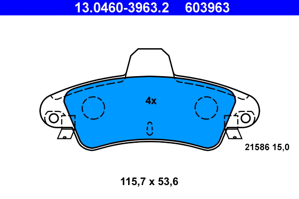 Brake Pad Set, disc brake (13.0460-3963.2)