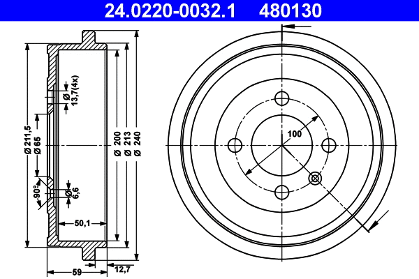 Brake Drum (24.0220-0032.1)