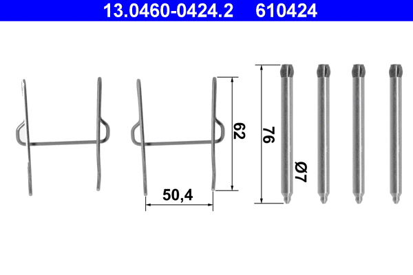 Accessory Kit, disc brake pad (13.0460-0424.2)