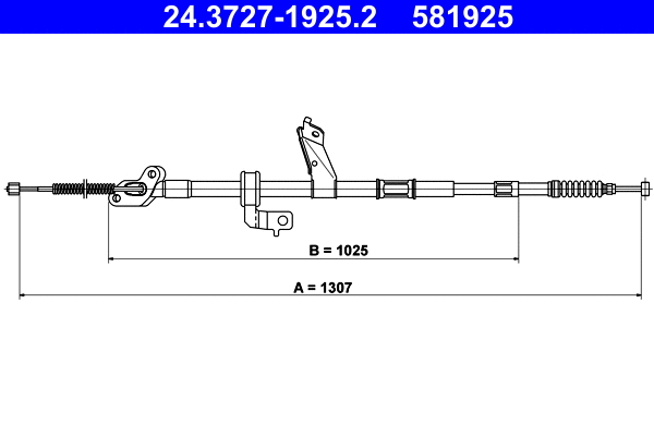 Cable Pull, parking brake (24.3727-1925.2)