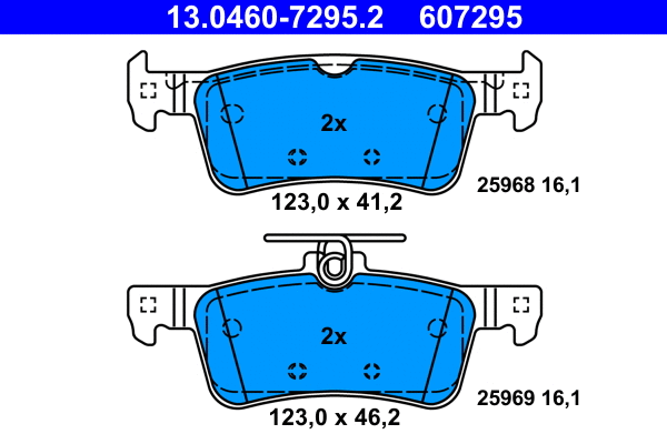 Brake Pad Set, disc brake (13.0460-7295.2)