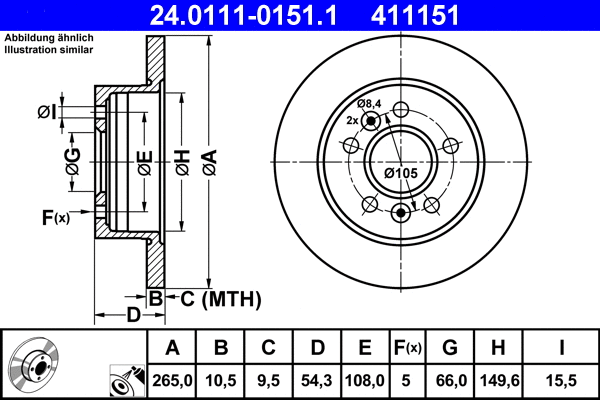 Brake Disc (24.0111-0151.1)