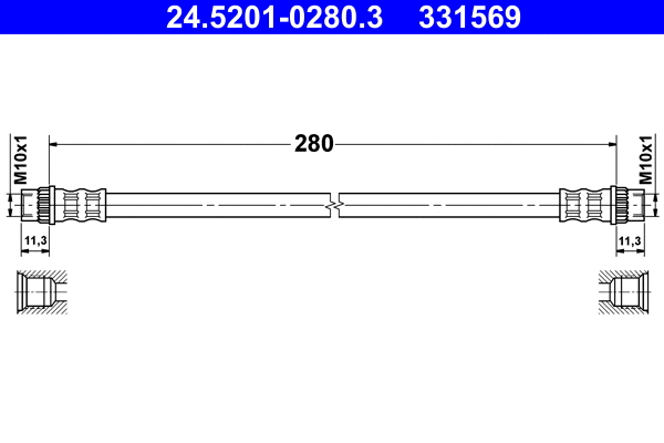 Brake Hose (24.5201-0280.3)