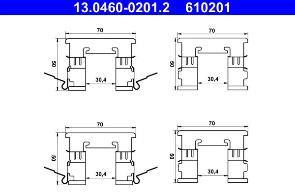 Accessory Kit, disc brake pad (13.0460-0201.2)