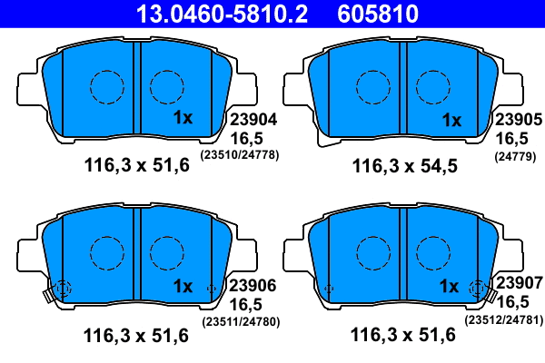 Brake Pad Set, disc brake (13.0460-5810.2)