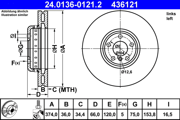Brake Disc (24.0136-0121.2)