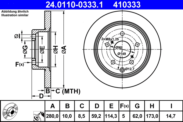 Brake Disc (24.0110-0333.1)