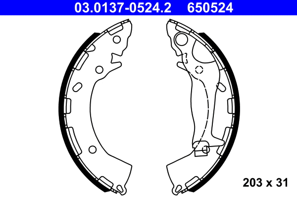 Brake Shoe Set (03.0137-0524.2)