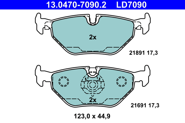 Brake Pad Set, disc brake (13.0470-7090.2)