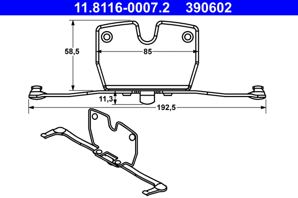 Spring, brake caliper (11.8116-0007.2)