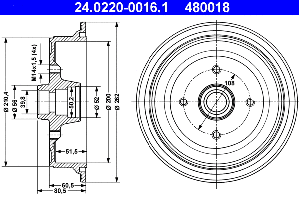 Brake Drum (24.0220-0016.1)