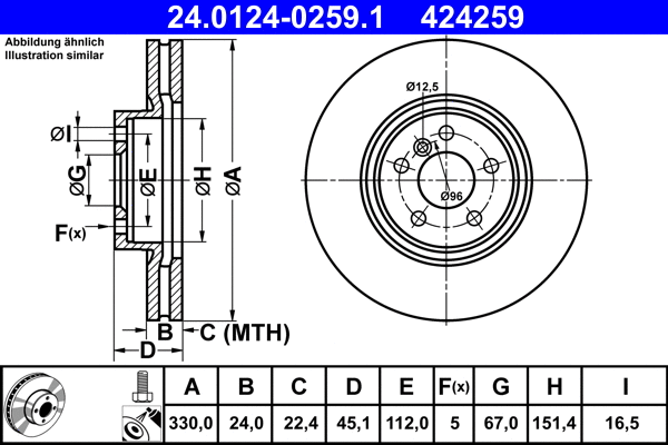 Brake Disc (24.0124-0259.1)
