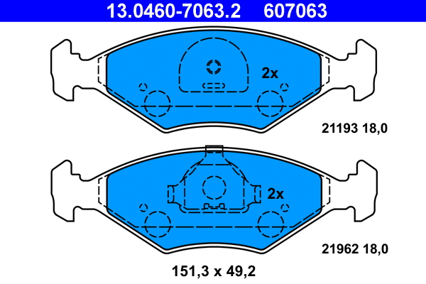 Brake Pad Set, disc brake (13.0460-7063.2)
