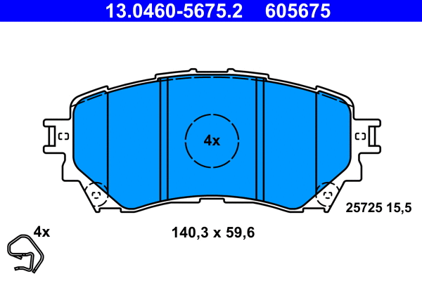 Brake Pad Set, disc brake (13.0460-5675.2)