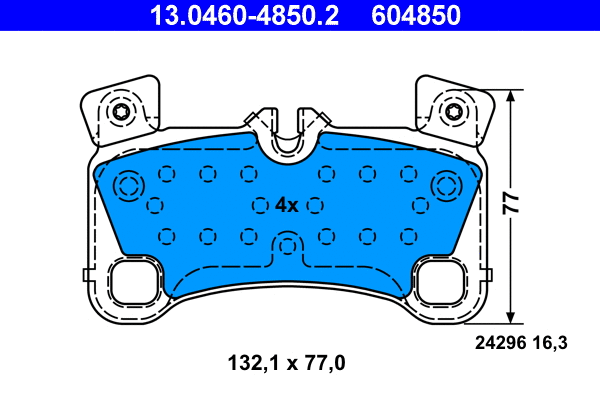 Brake Pad Set, disc brake (13.0460-4850.2)