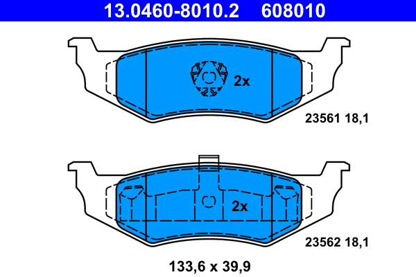 Brake Pad Set, disc brake (13.0460-8010.2)