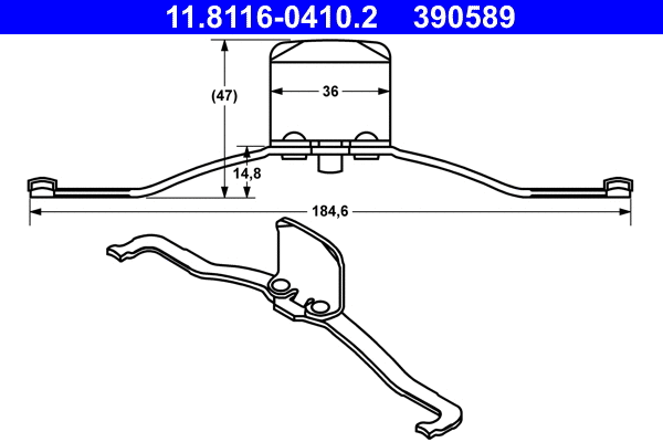 Spring, brake caliper (11.8116-0410.2)