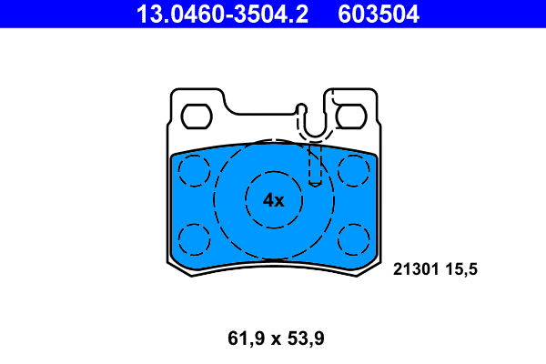 Brake Pad Set, disc brake (13.0460-3504.2)