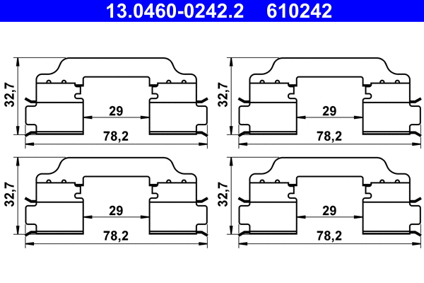 Accessory Kit, disc brake pad (13.0460-0242.2)