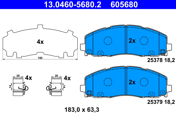 Brake Pad Set, disc brake (13.0460-5680.2)