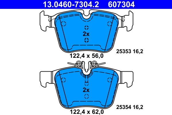 Brake Pad Set, disc brake (13.0460-7304.2)