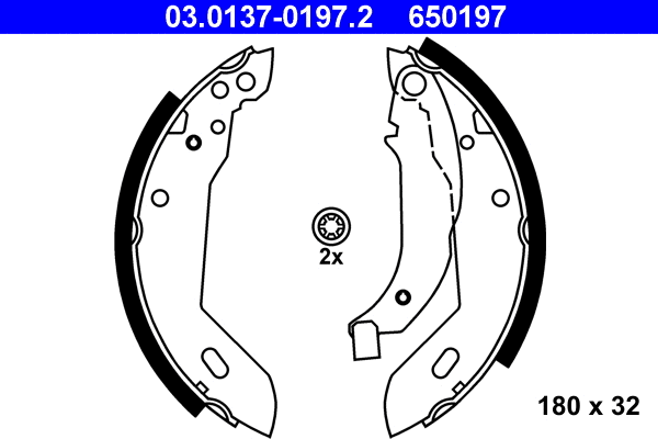 Brake Shoe Set (03.0137-0197.2)
