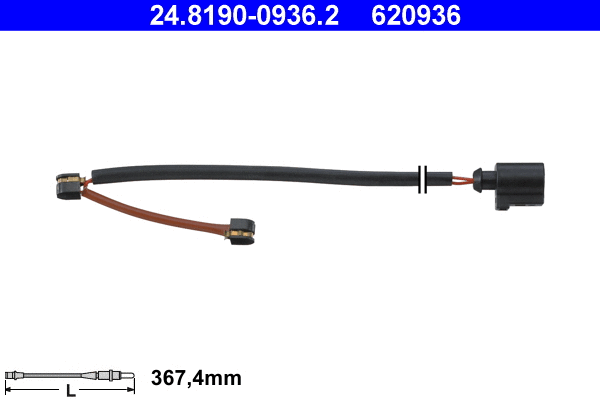 Warning Contact, brake pad wear (24.8190-0936.2)