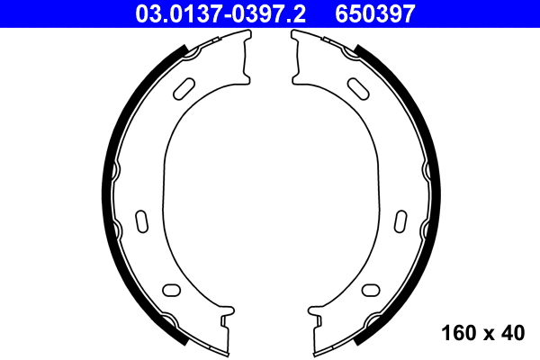 Brake Shoe Set, parking brake (03.0137-0397.2)