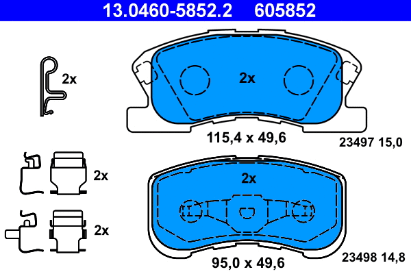 Brake Pad Set, disc brake (13.0460-5852.2)