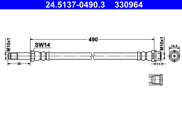 Brake Hose (24.5137-0490.3)