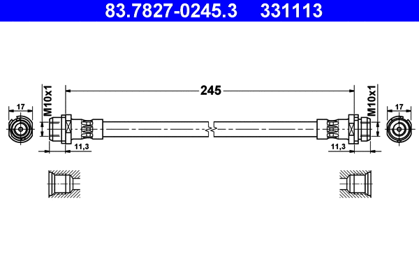 Brake Hose (83.7827-0245.3)