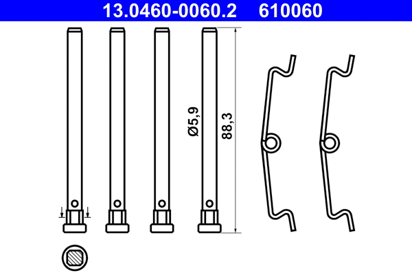 Accessory Kit, disc brake pad (13.0460-0060.2)