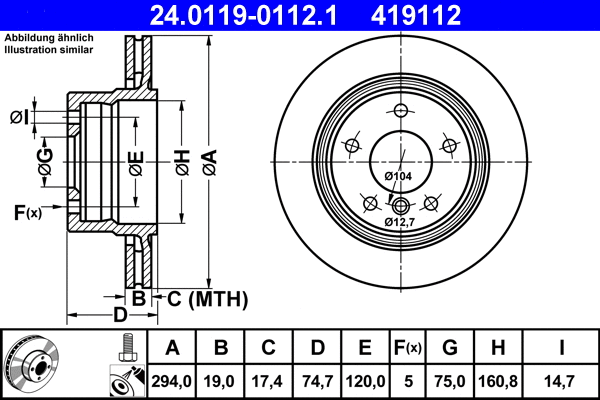 Brake Disc (24.0119-0112.1)