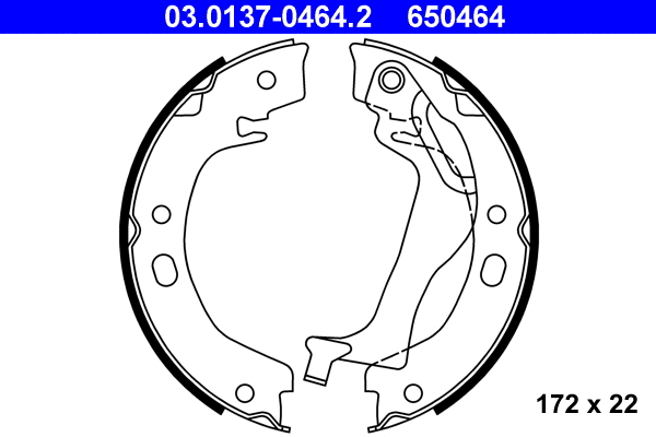 Brake Shoe Set, parking brake (03.0137-0464.2)