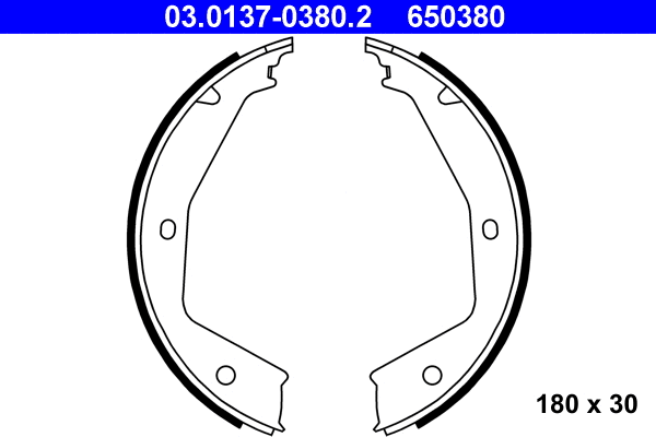 Brake Shoe Set, parking brake (03.0137-0380.2)