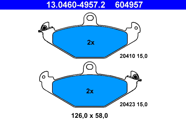 Brake Pad Set, disc brake (13.0460-4957.2)