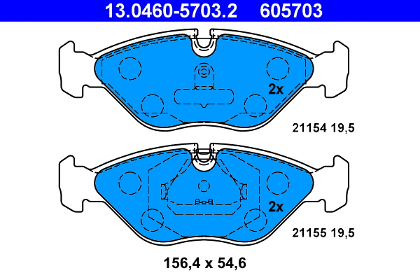 Brake Pad Set, disc brake (13.0460-5703.2)