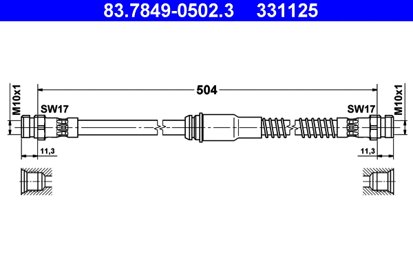 Brake Hose (83.7849-0502.3)