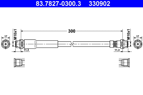 Brake Hose (83.7827-0300.3)