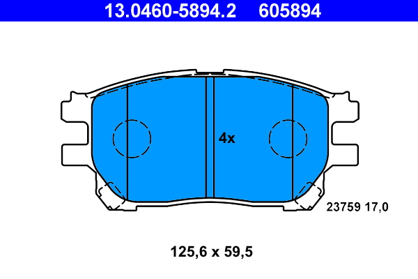 Brake Pad Set, disc brake (13.0460-5894.2)