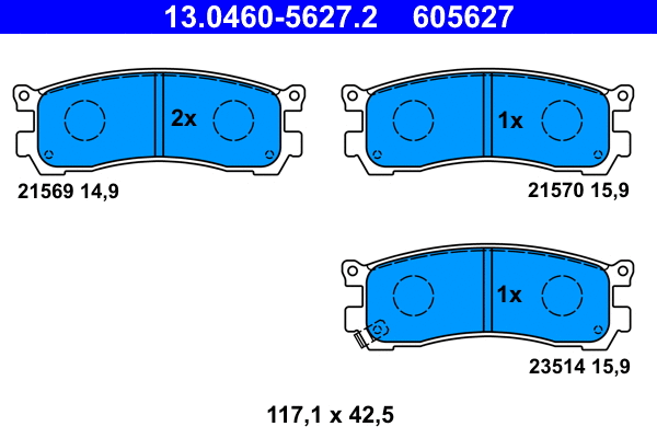 Brake Pad Set, disc brake (13.0460-5627.2)