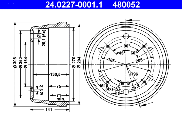Brake Drum (24.0227-0001.1)