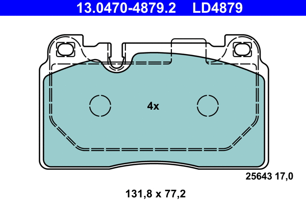 Brake Pad Set, disc brake (13.0470-4879.2)