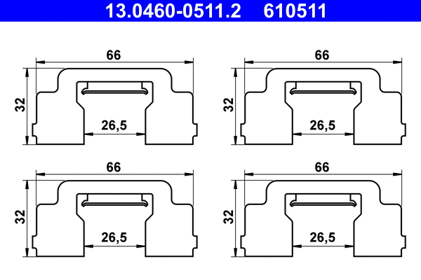 Accessory Kit, disc brake pad (13.0460-0511.2)