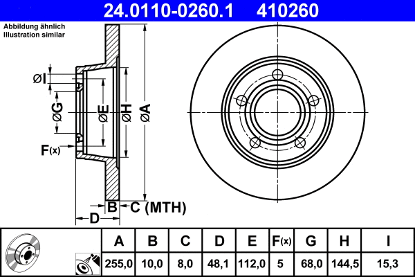 Brake Disc (24.0110-0260.1)