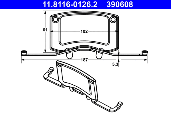 Spring, brake caliper (11.8116-0126.2)