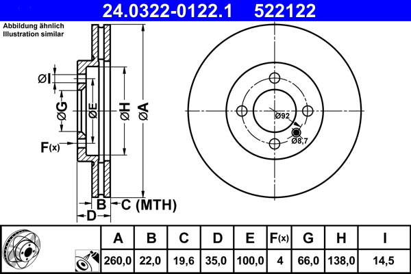 Brake Disc (24.0322-0122.1)